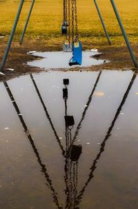 Reflection of trees in water