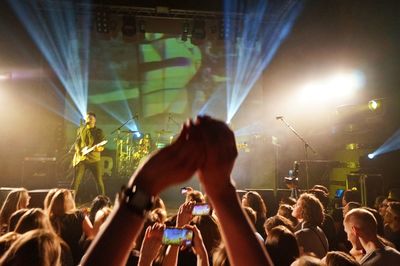 Group of people at music concert