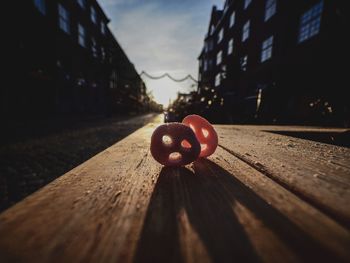 Close-up of strawberry on table