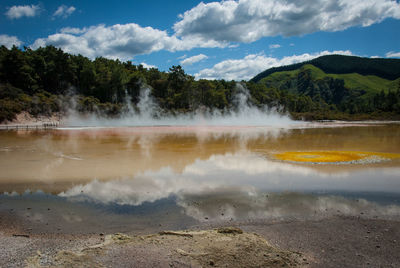 Geothermal lake in rotarua, wai-o-topu