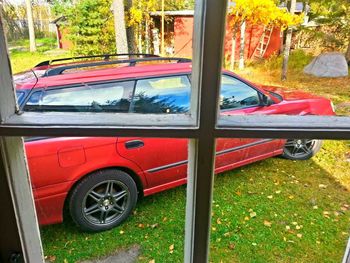 Car parked on road