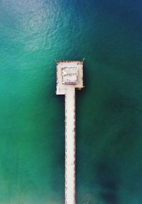 Aerial view of pier over sea