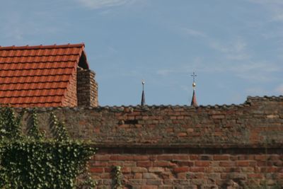 Brick wall against sky