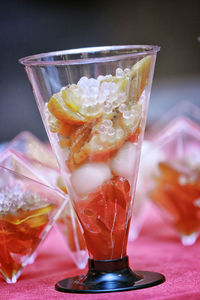 Close-up of drink on table