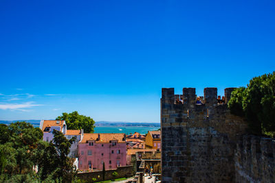 Views from sao jorge castle in lisbon