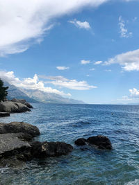 Scenic view of sea against sky