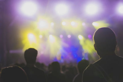 Group of people at music concert