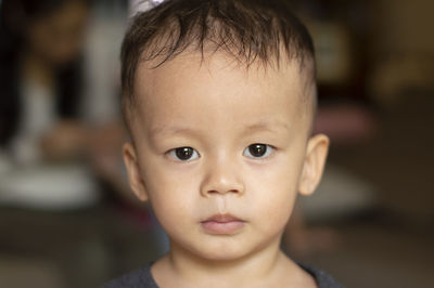 Close-up portrait of cute boy