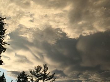 Low angle view of cloudy sky