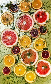 High angle view of fruits