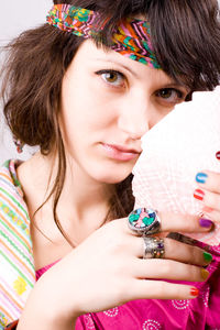 Portrait of beautiful woman smiling