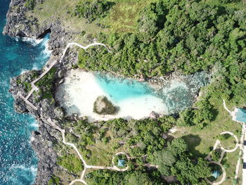 High angle view of swimming pool