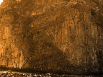 Full frame shot of rock in water