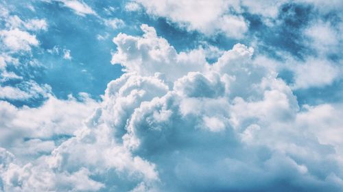 Low angle view of clouds in sky