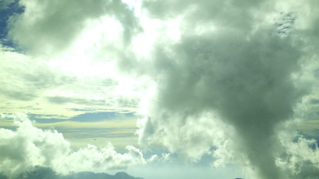 cloud - sky, sky, cloudy, beauty in nature, scenics, cloudscape, nature, weather, cloud, tranquility, tranquil scene, low angle view, overcast, idyllic, blue, day, backgrounds, no people, water, outdoors