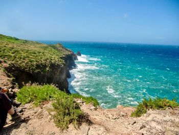 Scenic view of sea against sky