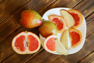 Close-up of fruits on table