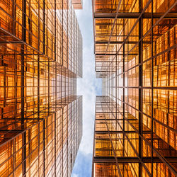 Directly below shot of modern building against sky