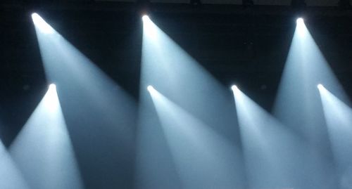 Illuminated lights on stage