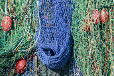 Full frame shot of fishing net