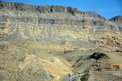 Scenic view of rocky mountains against sky