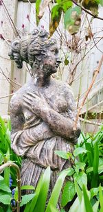 Close-up of angel statue