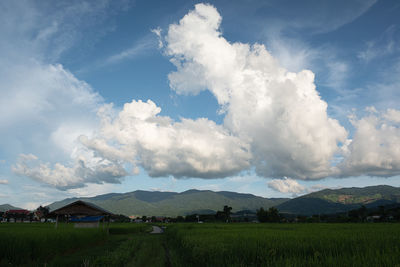 Panoramic view of landscape against sky