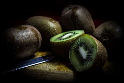 Close-up of fruits on table