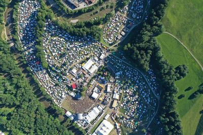 High angle view of cityscape
