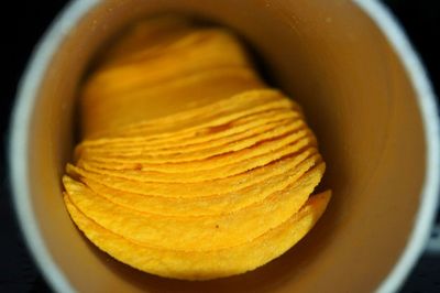 Close-up of potato chips