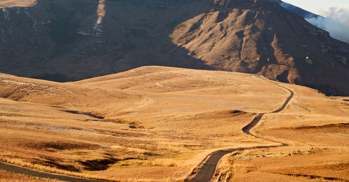 Scenic view of mountain road