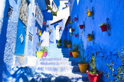 The blue city of morocco, chefchaouene cityscape