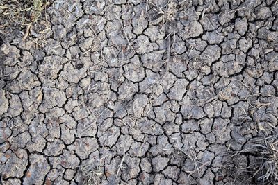 Full frame shot of cracked land