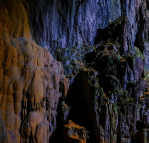 Low angle view of rock formation