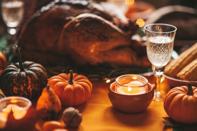 Close-up of food on table