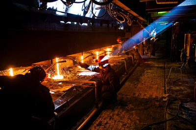 Workers working in factory