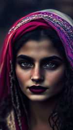 Photo portrait of a gypsy girl