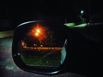 Car on street at night