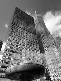 Low angle view of modern building against sky