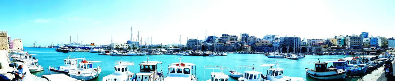 Boats in harbor