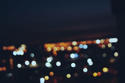 Defocused lights at night