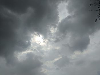 Low angle view of clouds in sky