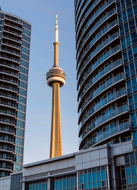 Low angle view of buildings against sky