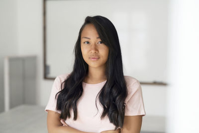 Portrait of smiling young woman