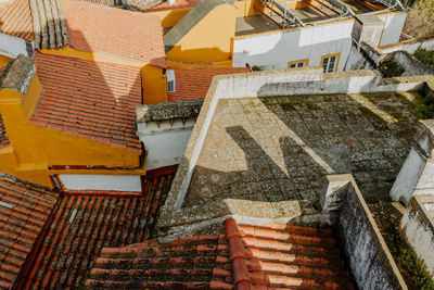 High angle view of building