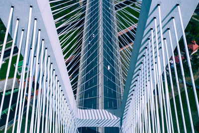 Low angle view of modern building in city