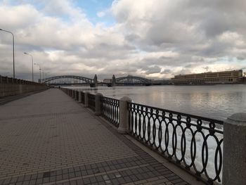 Bridge over river against sky