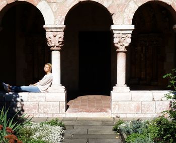 Entrance of historic building