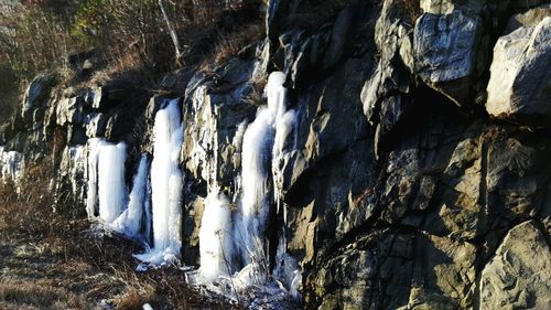 Scenic view of waterfall