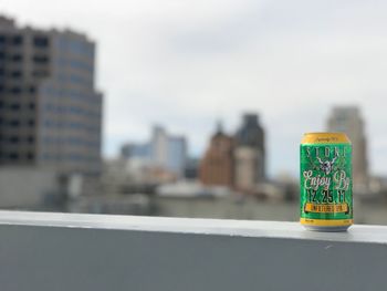 Close-up of cityscape against sky